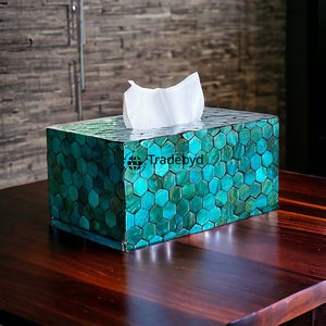 Elegante Caja y Soporte para Pañuelos con Incrustaciones de Hueso Hechas a Mano y Ecológicas, Decoración de Lujo para el Hogar, Tradebyd - Product Image 1