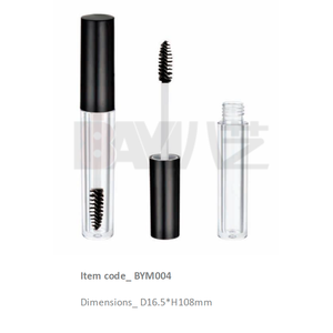 Tubes en plastique transparent avec bouchon à vis noir pour mascara, gel pour sourcils, sérum pour cils - Product Image 1