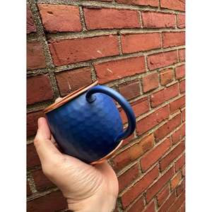 Taza Moscow Mule de Cobre Martillado con Recubrimiento Azul, Apta para Lavavajillas, Taza Sostenible para Cerveza y Whisky, Artículos de Regalo - Product Image 2
