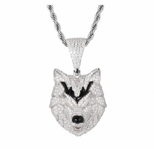 Bijoux Hip Hop de Haute Qualité en Or Blanc, Argent Sterling 925, Moissanite Taille Brillant, Plaqué Rhodium, Certifié GRA, Pendentif 3D - Product Image 1