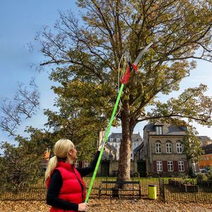 "15.12FT Extendable Metal Pole <b>Saw</b> with SK5 Steel Blade & Double Hooked <b>Saw</b> Blade Oxford Storage Bag 2 in 1 Manual Pruner" - Product Image 5