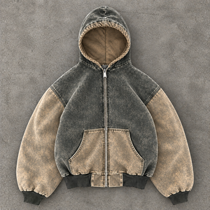 Private Label <b>Zip</b> <b>Up</b> Sweatshirt Full <b>Zip</b> <b>Fleece</b> Low MOQ Manufacturer for Fashion Retailers USA Wholesale - Product Image 2