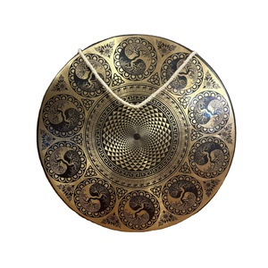 Gong de guérison de style traditionnel népalais cloche chantante décorative en métal pour la méditation de yoga - Product Image 1