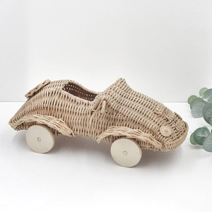 Charming handcrafted rattan convertible <b>cars</b> vintage vehicle toy children play <b>car</b> toys for sale - Product Image 5