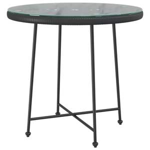 Mesa de comedor redonda de acero negro duradera de 31,5 pulgadas, mesas para exteriores - Product Image 2