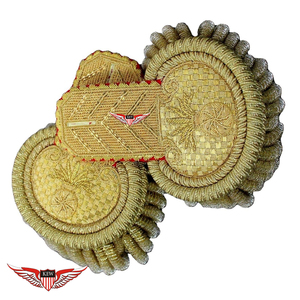 Epaulettes de Hombro Metálicas Doradas KEW con Flecos, Diseño Vintage de Lujo, Acabado Bordado Ecológico y Duradero - Product Image 1