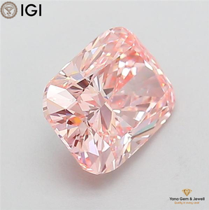 Diamant de laboratoire CVD de haute qualité, couleur rose vif fantaisie, clarté VS1, 2,00 carats, certifié IGI, taille coussin, pour bijoux uniques - Product Image 5