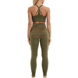 Nuevo Diseño, Conjunto de Yoga para Mujer con Logotipo Personalizado, Secado Rápido, Transpirable, en Venta - Product Image 4