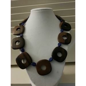 Collier en bois naturel écologique pour femmes, produit artisanal en bambou et en bois - Product Image 1