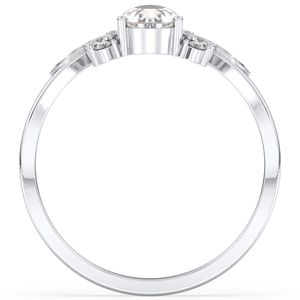 Anillos de compromiso REYES de lujo en plata de ley 925 con baño de oro blanco de 14K y moissanita, joyería fina de alta calidad para mujer. - Product Image 6