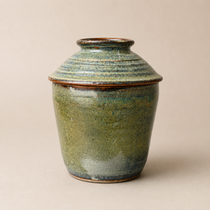 Bocal de rangement rustique émaillé avec couvercle conique, fermeture hermétique, protection contre l'humidité, organisateur de comptoir de cuisine durable - Product Image 1