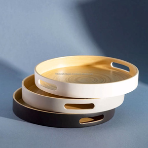 Bandeja de Servir de Bambú con Asas en Colores Personalizados, Bandeja Ligera, Bandeja de Bambú para Desayuno, Bandeja para Almacenar Alimentos y Bebidas - Product Image 6