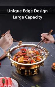 Réchaud alimentaire en acier inoxydable aux tons chauds, idéal pour les restaurants et les salles de banquet - Product Image 4