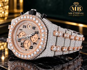 MB ETERNAL JEWELS นาฬิกาโครโนกราฟควอตซ์สุดหรูสำหรับผู้ชาย ขนาด 41 มม. กระจกแซฟไฟร์ ประดับเพชร ตัวเรือนสแตนเลส ใช้ได้ทุกวัน ระบบออโตเมติก - Product Image 3