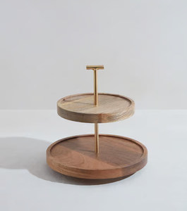 Wood Server <b>Cake</b> <b>Stand</b> Wholesale Supplier Wood <b>Cake</b> <b>Stand</b> Wood <b>Cake</b> <b>Stand</b> <b>3</b> <b>Tier</b> Round Multi Layer Handmade Serving Display - Product Image 2