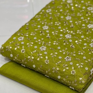 Fournisseur en gros de tissus en soie brodés de perles, fabricant de tissus en soie brodés de perles en Inde, tissu en soie brodé avec des perles - Product Image 3