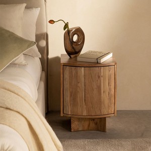 Mesita de noche de madera Vandana Amber Vision 40x35 cm - Product Image 1