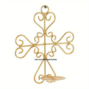 Aplique de pared decorativo de metal hecho a mano y personalizado, portavelas único de hormigón para el hogar, oficina, sala de estar, dormitorio, interior. - Product Image 6