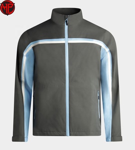 Chaqueta Impermeable Transpirable para Hombre, Cortavientos, con Bloques de Color, Cierre de Cremallera, Estilo Deportivo Otoñal, Corte Regular - Product Image 1