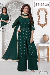 Trajes de estilo indio para mujer, trajes de Salwar elegantes con diseños de cuello, trajes Salwar Readymade - Product Image 2