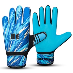 Gants de gardien de but en cuir neufs, personnalisables, antidérapants, à doigts entiers, avec fermeture auto-agrippante et double couture renforcée, de haute qualité - Product Image 1