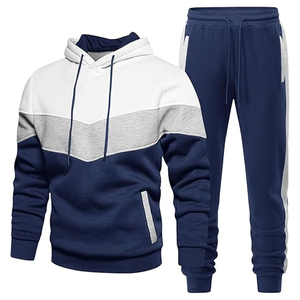 Mens Hooded Cotton Tracksuit Outfit Sweatshirt Jogger Pants <b>Athletic</b> Daily Comfort Sportswear Wear - Product Image 3