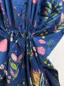 Women Floral Print Cotton <b>Kaftan</b> Dress | Handmade Lounge Wear <b>Beach</b> Cover Up Resort Maxi <b>Kaftan</b> - Product Image 3