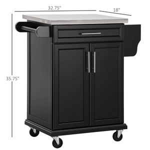 Isola da Cucina Moderna/Armadio Contenitore Portatile e Regolabile con Materiali in Legno e Metallo, Design Impermeabile - Product Image 2