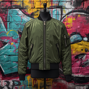 Chaqueta Bomber para <span class=keywords><strong>Hombre</strong></span>, Informal, con Cierre, Ligera, a la Moda, Estilo Urbano, Suministro al por Mayor OEM - Product Image 4