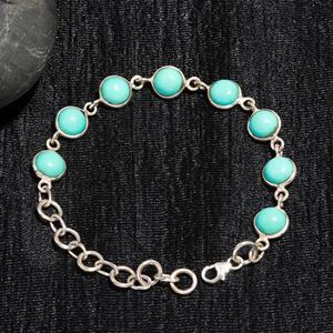 Top Selling Product 925 Sterling <b>Silver</b> Natural Arizona Turquoise Gemstone Unique Design Bangle Indian Artisan Handmade Jewelry - Product Image 1