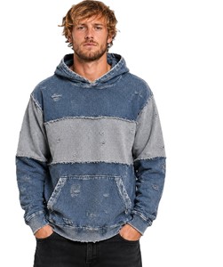Sudadera con Capucha Extra Grande para Hombre, de Felpa, Lisa, con Parches, 100% Algodón, Informal, con Bolsillo, Estilo Primavera - Product Image 4