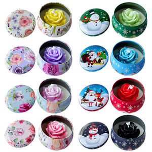 Bougies en cire de soja écologiques faites à la main en gros, parfumées aux fleurs, en boîte, pour l'aromathérapie, décoration romantique, cadeau pour la maison, les fêtes et Noël - Product Image 6