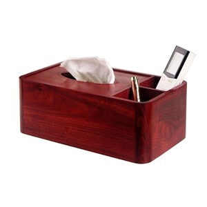 Aqdus Saleem - Porta pañuelos de madera de pino vintage con diseño de libros apilados y decoupage dorado - Venta al por mayor, ecológico, hecho a mano y duradero - Product Image 2