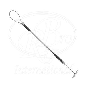 Premium Hog Holder Chrome Plated Steel Safety <b>Lock</b> 23 Inch <b>Cable</b> 37 Inch Length PVC Grip - Product Image 1