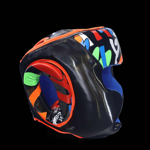 Custom Made High Quality Genuine Cowhide Leather Boxing Head Guard High-Quality Professional Boxing Head Guard for Training - Product Image 2