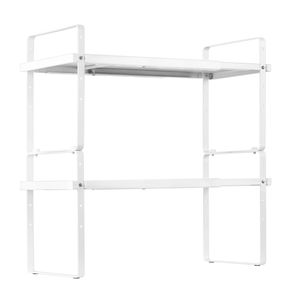 Organizzatore per Armadietto da Cucina a 2 Livelli Regolabile, Scaffale Espandibile da Appoggio, Organizzatori Impilabili da Appendere sul Piano di Lavoro - Product Image 6