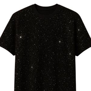 เสื้อยืดผู้ชายดีไซน์เท่ห์ ประดับเพชรหลากสี พิมพ์ลายไหมตะวันออกกลาง 100% ผ้าฝ้าย เป็นมิตรกับสิ่งแวดล้อม แขนสั้น - Product Image 3