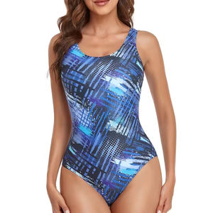 Traje de Baño Entero Estampado para Mujer, Ropa de Playa, Traje de Baño de Pierna Alta para Mujer, Venta al por Mayor - Product Image 5