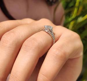 Anillo de Boda de Moissanita Premium, Oro Sólido de 18k, Precios al por Mayor, Anillo de Aniversario con Diamante de Moissanita de 1CT, Envío Directo del Proveedor - Product Image 3