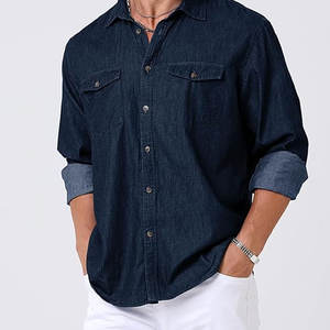 Chemise de travail à manches longues pour homme, durable et fonctionnelle, avec deux poches poitrine, pour un usage professionnel et décontracté - Product Image 6