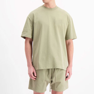 Ensemble deux pièces en polyester/coton éponge pour hommes, personnalisable avec logo, manches courtes, meilleure qualité, vente chaude, design formel, vente en gros - Product Image 3