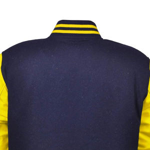 Chaqueta Varsity Personalizada con Logotipo para Hombre y Mujer, Chaquetas de Lana Oscura de Alta Calidad al por Mayor con Detalles en Cuero - Product Image 6