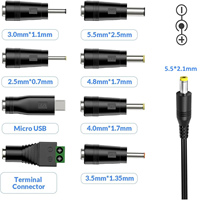 3V-12V 15W Evrensel Güç Kaynağı AC'den DC'ye Anahtarlama Adaptörü Çoklu Voltaj 3V~12V 1.25A Yönlendiriciler için CCTV Hoparlörler LED Işık