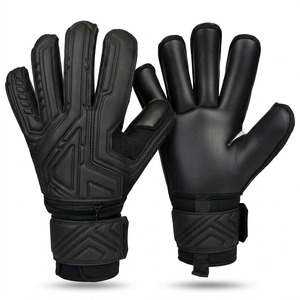 Orha International Red Latex Football Goalkeeper Gloves Full Finger Flat Palm Non Slip Pull Closure Finger Thumb Protection - Product Image 6