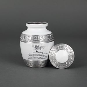 Highest Quality Art Deco Child Cremation Urns Handmade Metal Keepsake Human Ashes Pets Tabletop <b>Vase</b> Funeral 7 Inch - Product Image 2