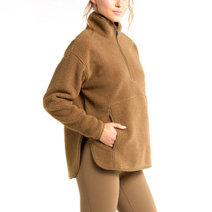 2026 Vente en gros de vestes en molleton de luxe pour femmes, veste en polaire sherpa de qualité supérieure, hiver, avec service OEM - Product Image 3