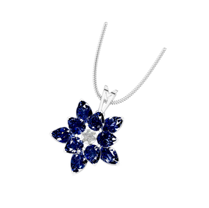 Pendentif en pierres précieuses saphir naturel de haute qualité clouté de diamants naturels porter tous les jours pendentifs fins et breloques pour femmes - Product Image 3