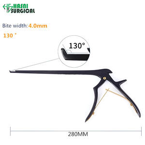 Pinza Kerrison de Acero Inoxidable, Manual, Negra, 130 Grados, Ancho de Mordida 5.0 mm, Instrumento de Cirugía General y Ortopedia, CE ISO - Product Image 5