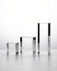 Elegant Modern Acrylic Square and Rectangle Display Blocks Clear and Polished for Ring Jewelry for Showcase - Product Image 3