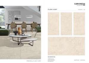 Carreaux de porcelaine émaillée polie à surface sculptée décorative 600x1200mm, grand format, pour revêtement de sol et mur, usage résidentiel et commercial - Product Image 5